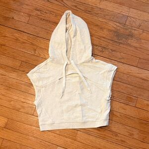 Aerie Cream Sleeveless Hoodie